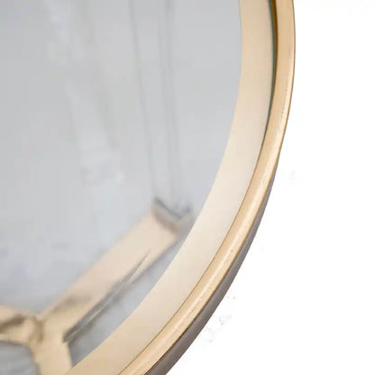 Tables rondes Verrill en acrylique et fer - Lot de 2 - Structure dorée - Plateau transparent