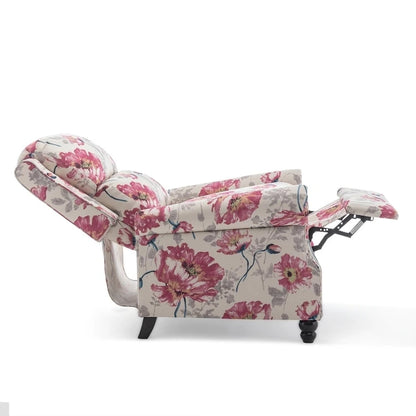 Ensemble de 2 fauteuils inclinables modernes à assise rembourrée avec revêtement en cuir PU/tissu