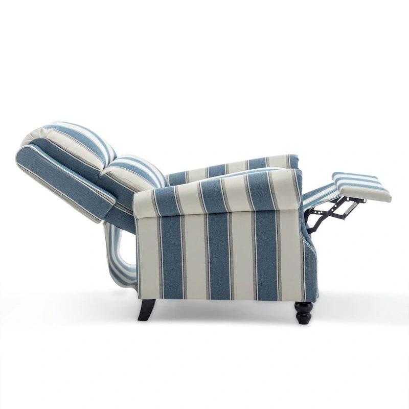 Ensemble de 2 fauteuils inclinables modernes à assise rembourrée avec revêtement en cuir PU/tissu