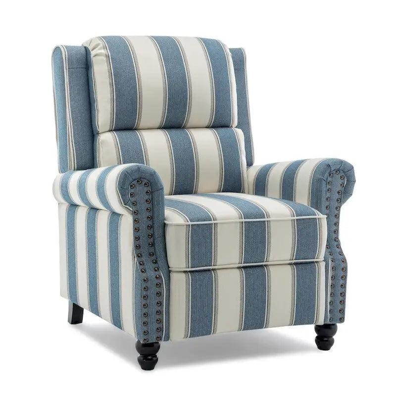 Ensemble de 2 fauteuils inclinables modernes à assise rembourrée avec revêtement en cuir PU/tissu