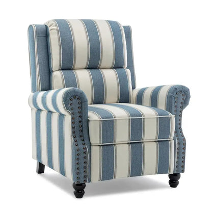Ensemble de 2 fauteuils inclinables modernes à assise rembourrée avec revêtement en cuir PU/tissu