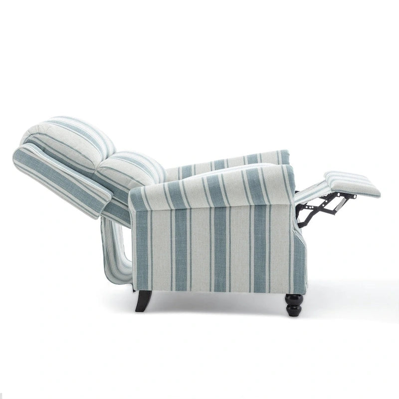 Ensemble de 2 fauteuils inclinables modernes à assise rembourrée avec revêtement en cuir PU/tissu