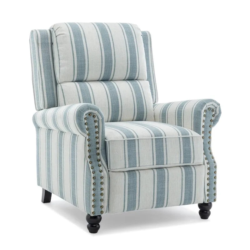 Ensemble de 2 fauteuils inclinables modernes à assise rembourrée avec revêtement en cuir PU/tissu