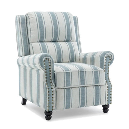 Ensemble de 2 fauteuils inclinables modernes à assise rembourrée avec revêtement en cuir PU/tissu
