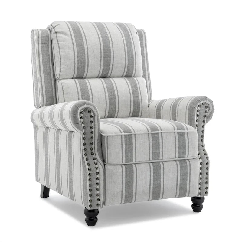 Ensemble de 2 fauteuils inclinables modernes à assise rembourrée avec revêtement en cuir PU/tissu