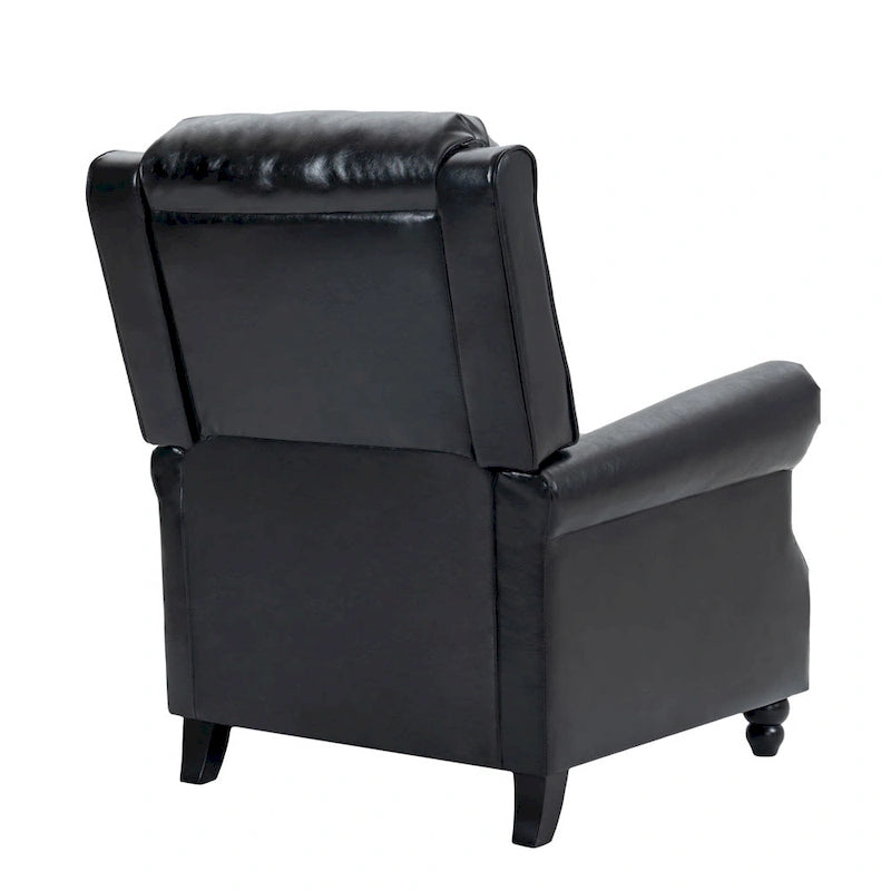 Ensemble de 2 fauteuils inclinables modernes à assise rembourrée avec revêtement en cuir PU/tissu