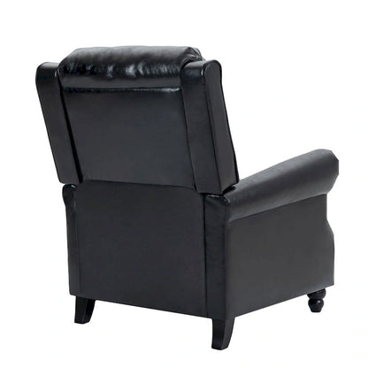 Ensemble de 2 fauteuils inclinables modernes à assise rembourrée avec revêtement en cuir PU/tissu