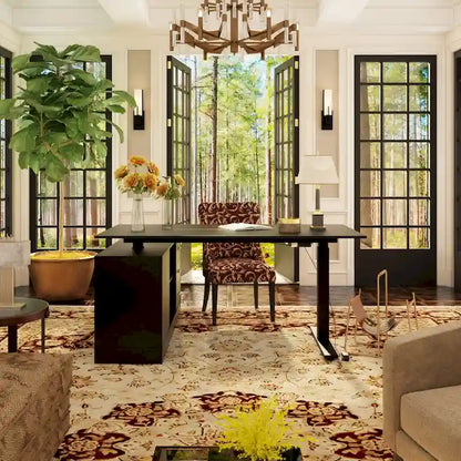 Solution de bureau : Bureau assis-debout électrique réglable en hauteur 63 cm, blanc