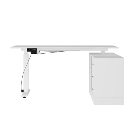 Solution de bureau : Bureau assis-debout électrique réglable en hauteur 63 cm, blanc