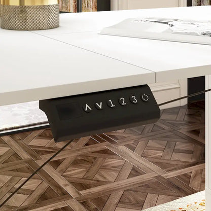 Solution de bureau : Bureau assis-debout électrique réglable en hauteur 63 cm, blanc