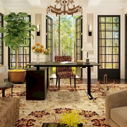 Solution de bureau : Bureau assis-debout électrique réglable en hauteur 63 cm, blanc