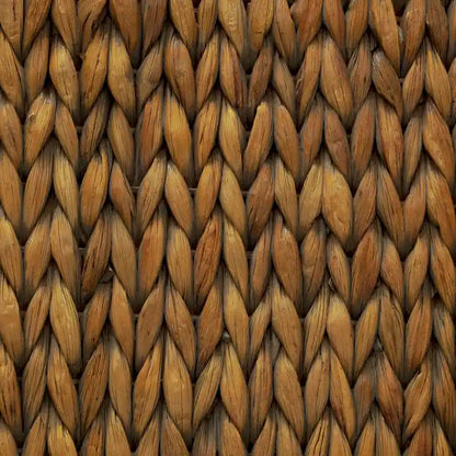 Banc d'intérieur M4H Sultan en bois massif et jacinthe d'eau naturelle