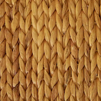 Banc d'intérieur M4H Sultan en bois massif et jacinthe d'eau naturelle