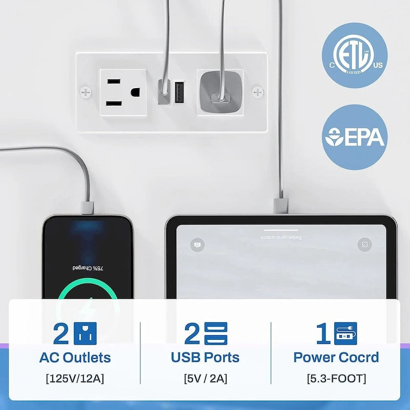 Bureau double pour deux personnes, bureau gaming LED, 2 étagères de rangement