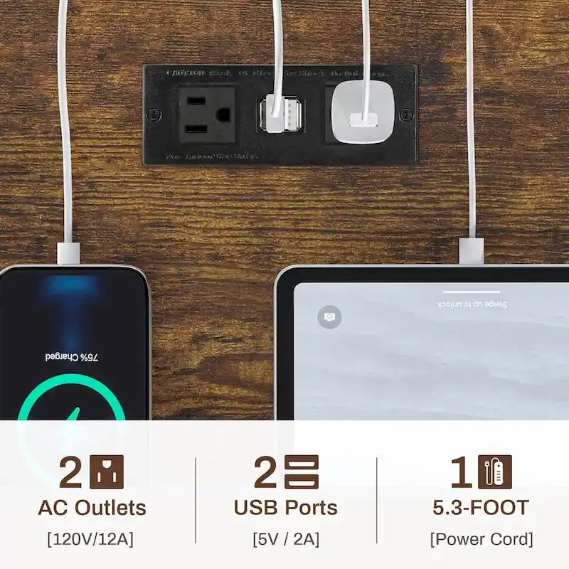 Bureau double pour deux personnes, bureau gaming LED, 2 étagères de rangement