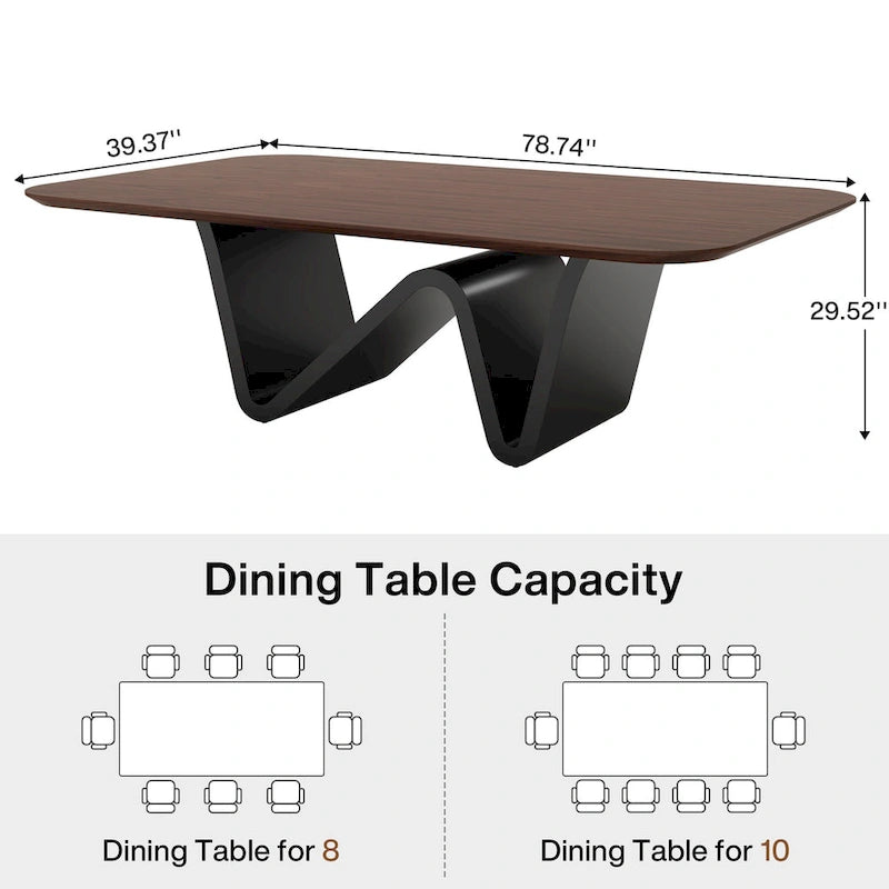Table à manger moderne 79 pour 8 personnes, table rectangulaire, table de cuisine luxueuse blanche et dorée avec plateau en pierre frittée