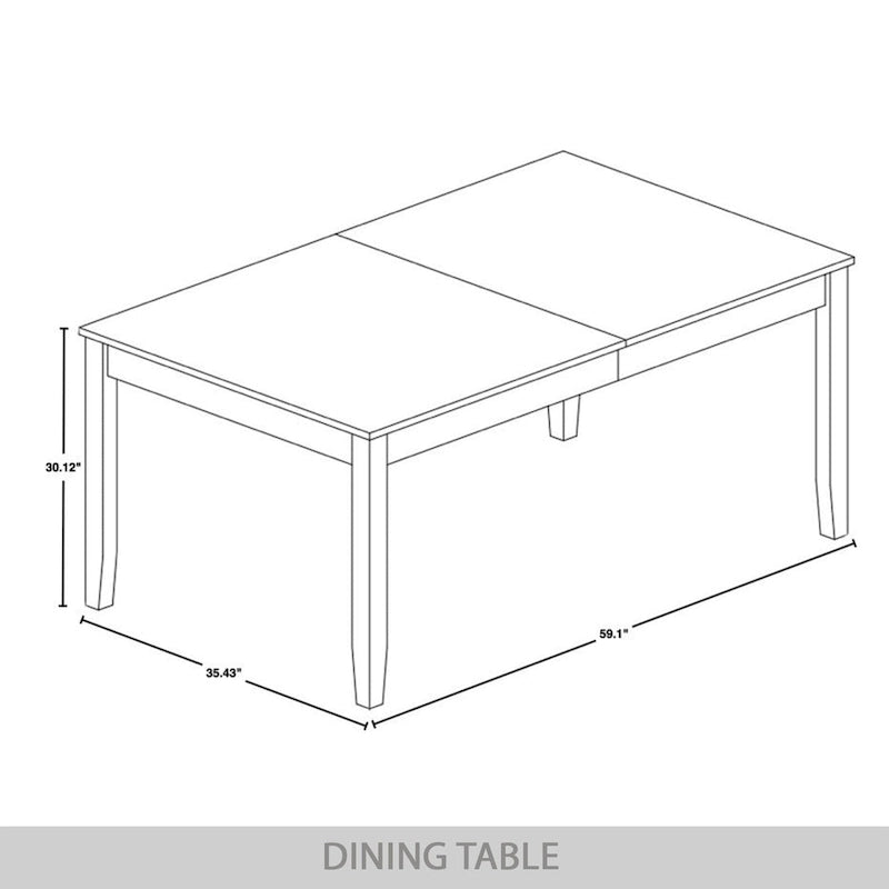 Ensemble de salle à manger en bois 7 pièces CraftPorch style moderne du milieu du siècle