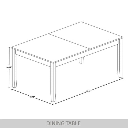 Ensemble de salle à manger en bois 7 pièces CraftPorch style moderne du milieu du siècle