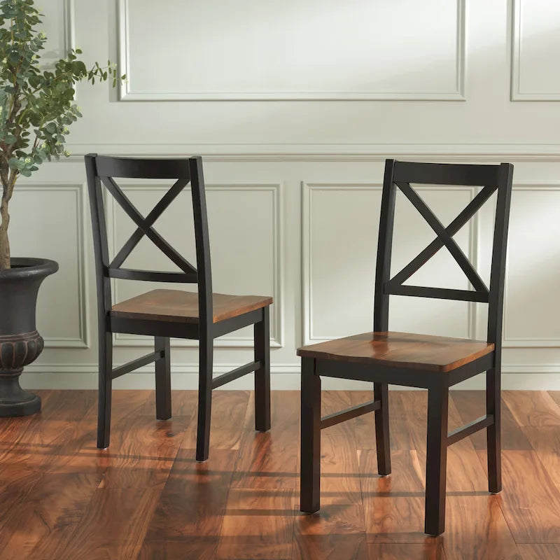 Chaise de salle à manger SAFAVIEH Concetta Blanc/Naturel - 44,5 cm L x 49,5 cm P x 94 cm H - 45,7 cm L x 50,8 cm P x 94 cm H