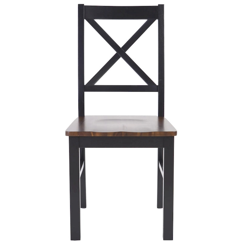 Chaise de salle à manger SAFAVIEH Concetta Blanc/Naturel - 44,5 cm L x 49,5 cm P x 94 cm H - 45,7 cm L x 50,8 cm P x 94 cm H