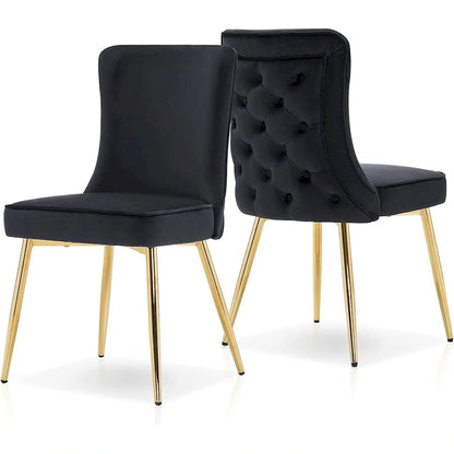 Ensemble de 2 chaises de salon Ivinta à dossier capitonné