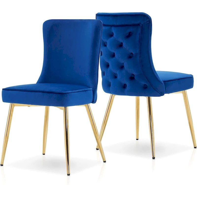 Ensemble de 2 chaises de salon Ivinta à dossier capitonné