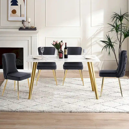 Ensemble de 2 chaises de salon Ivinta à dossier capitonné