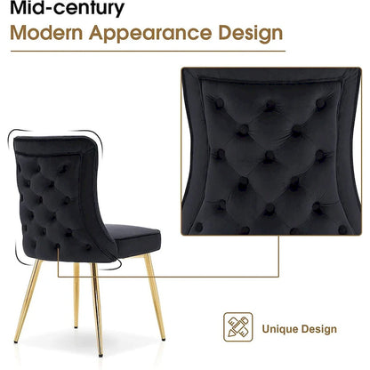 Ensemble de 2 chaises de salon Ivinta à dossier capitonné