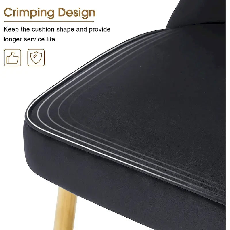 Ensemble de 2 chaises de salon Ivinta à dossier capitonné