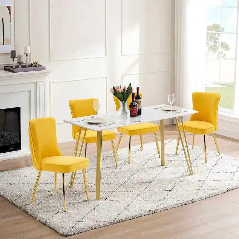 Ensemble de 2 chaises de salon Ivinta à dossier capitonné