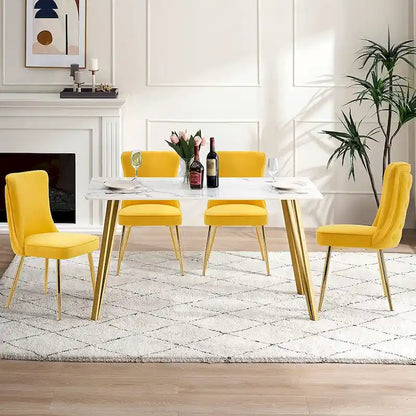 Ensemble de 2 chaises de salon Ivinta à dossier capitonné