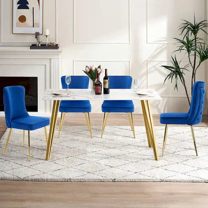 Ensemble de 2 chaises de salon Ivinta à dossier capitonné