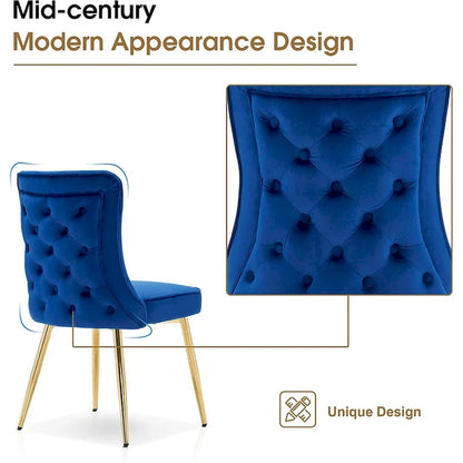 Ensemble de 2 chaises de salon Ivinta à dossier capitonné