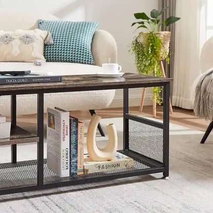 Tables de chevet modernes Taomika, table basse, ensembles de tables basses, 5 options, marron