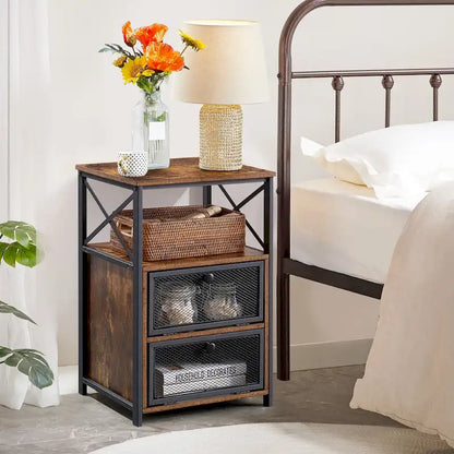 Tables de chevet modernes Taomika, table basse, ensembles de tables basses, 5 options, marron