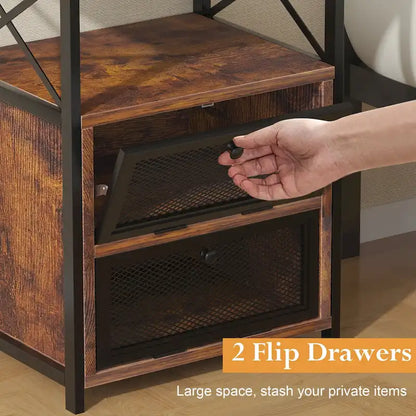 Tables de chevet modernes Taomika, table basse, ensembles de tables basses, 5 options, marron