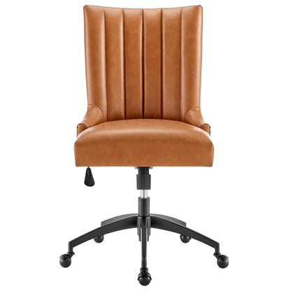 Fauteuil de bureau Empower Channel en cuir végétalien capitonné