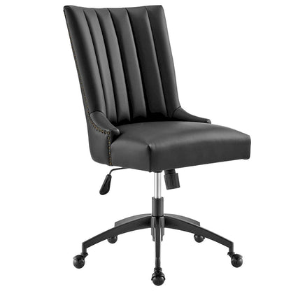 Fauteuil de bureau Empower Channel en cuir végétalien capitonné