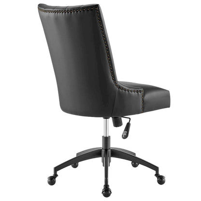 Fauteuil de bureau Empower Channel en cuir végétalien capitonné
