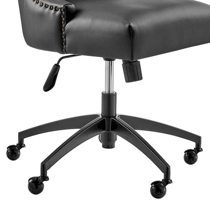 Fauteuil de bureau Empower Channel en cuir végétalien capitonné