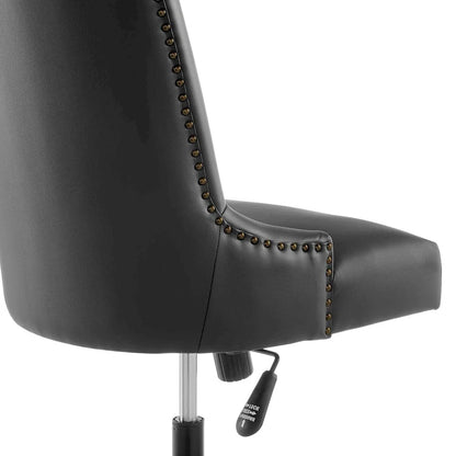 Fauteuil de bureau Empower Channel en cuir végétalien capitonné