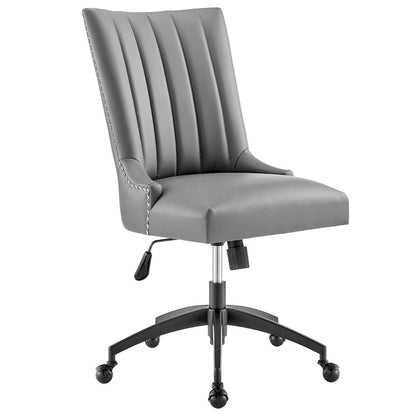 Fauteuil de bureau Empower Channel en cuir végétalien capitonné