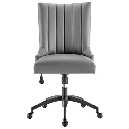 Fauteuil de bureau Empower Channel en cuir végétalien capitonné