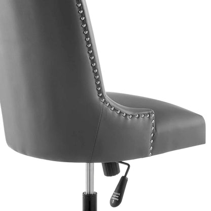 Fauteuil de bureau Empower Channel en cuir végétalien capitonné