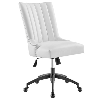 Fauteuil de bureau Empower Channel en cuir végétalien capitonné