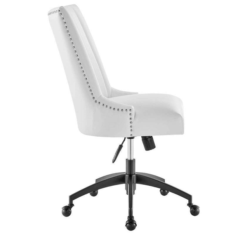 Fauteuil de bureau Empower Channel en cuir végétalien capitonné