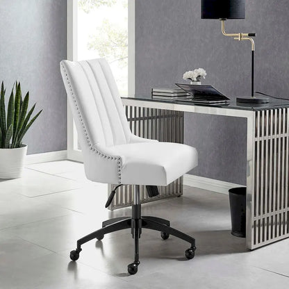 Fauteuil de bureau Empower Channel en cuir végétalien capitonné