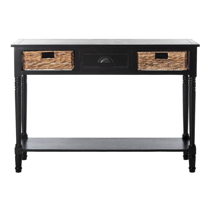 Console de rangement SAFAVIEH Evalena, noir vieilli - 44,5 x 13,4 x 31,5 cm (L x P x H)