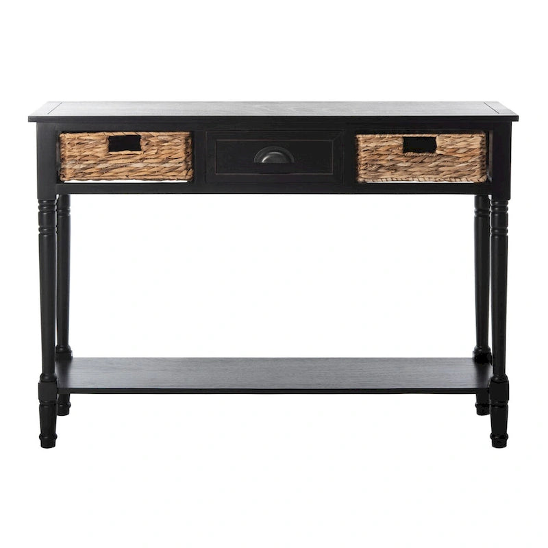Console de rangement SAFAVIEH Evalena, noir vieilli - 44,5 x 13,4 x 31,5 cm (L x P x H)