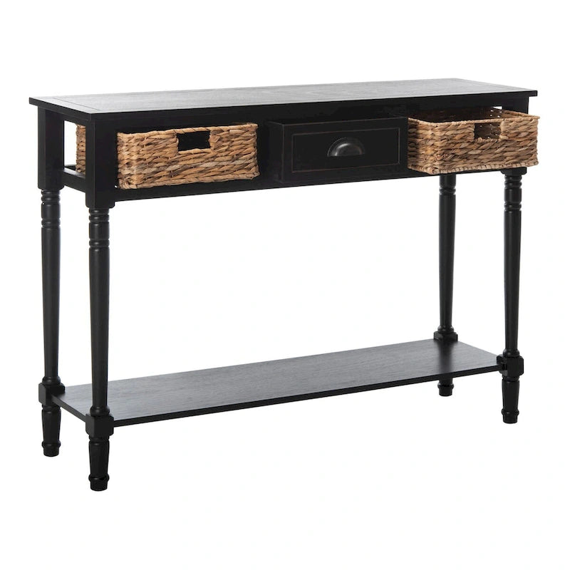 Console de rangement SAFAVIEH Evalena, noir vieilli - 44,5 x 13,4 x 31,5 cm (L x P x H)